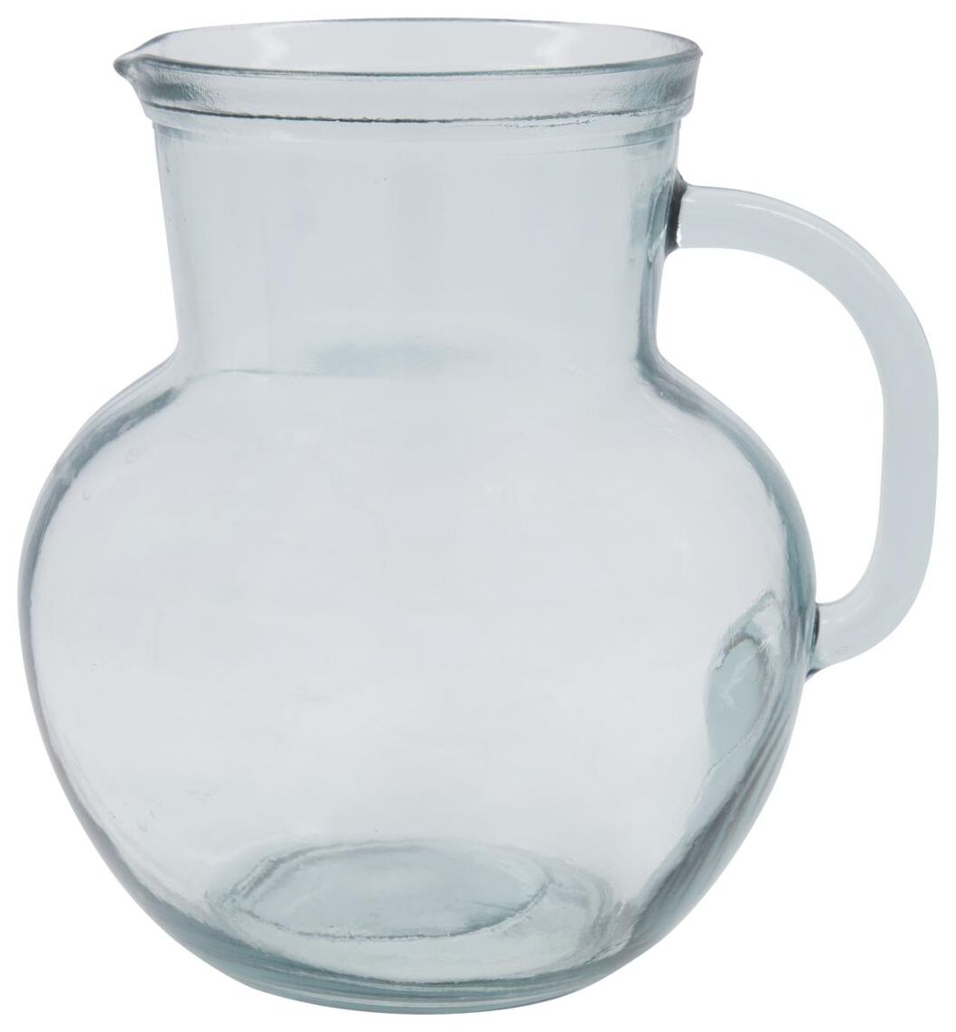 carafe 1,3L en verre recyclé - 9401060 - HEMA