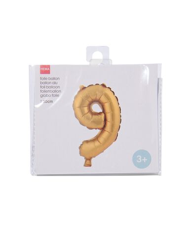 Folienballon 9 gold 9 - 14200274 - HEMA