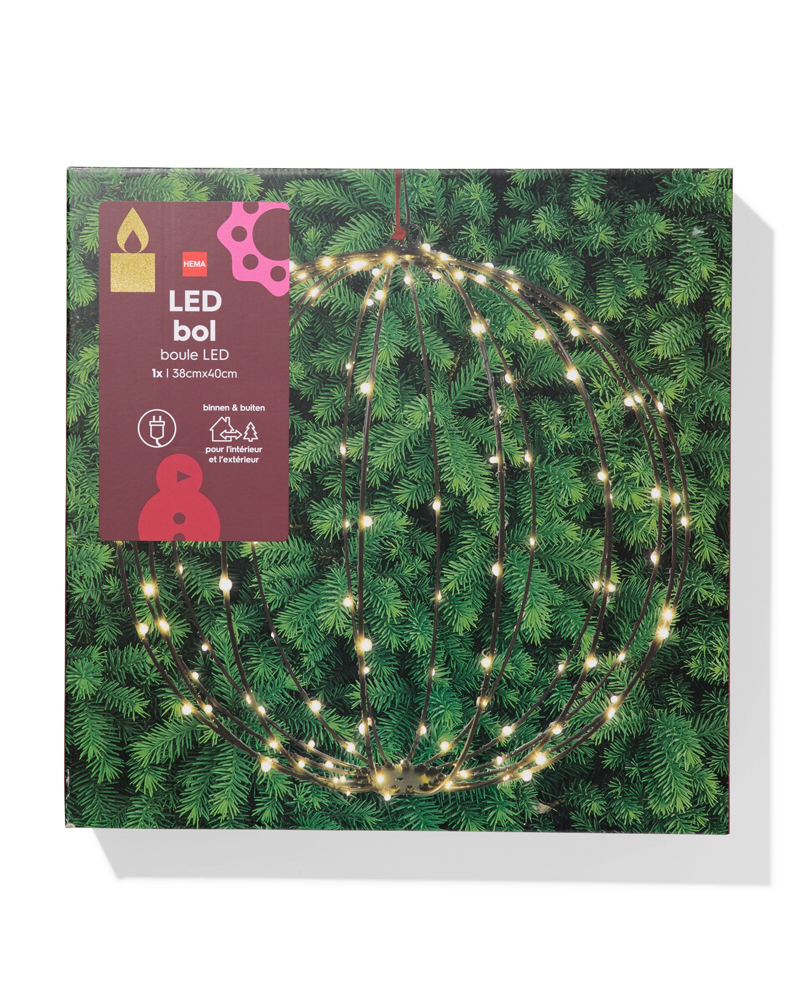 led bal 38x44cm voor binnen en buiten - 25500161 - HEMA