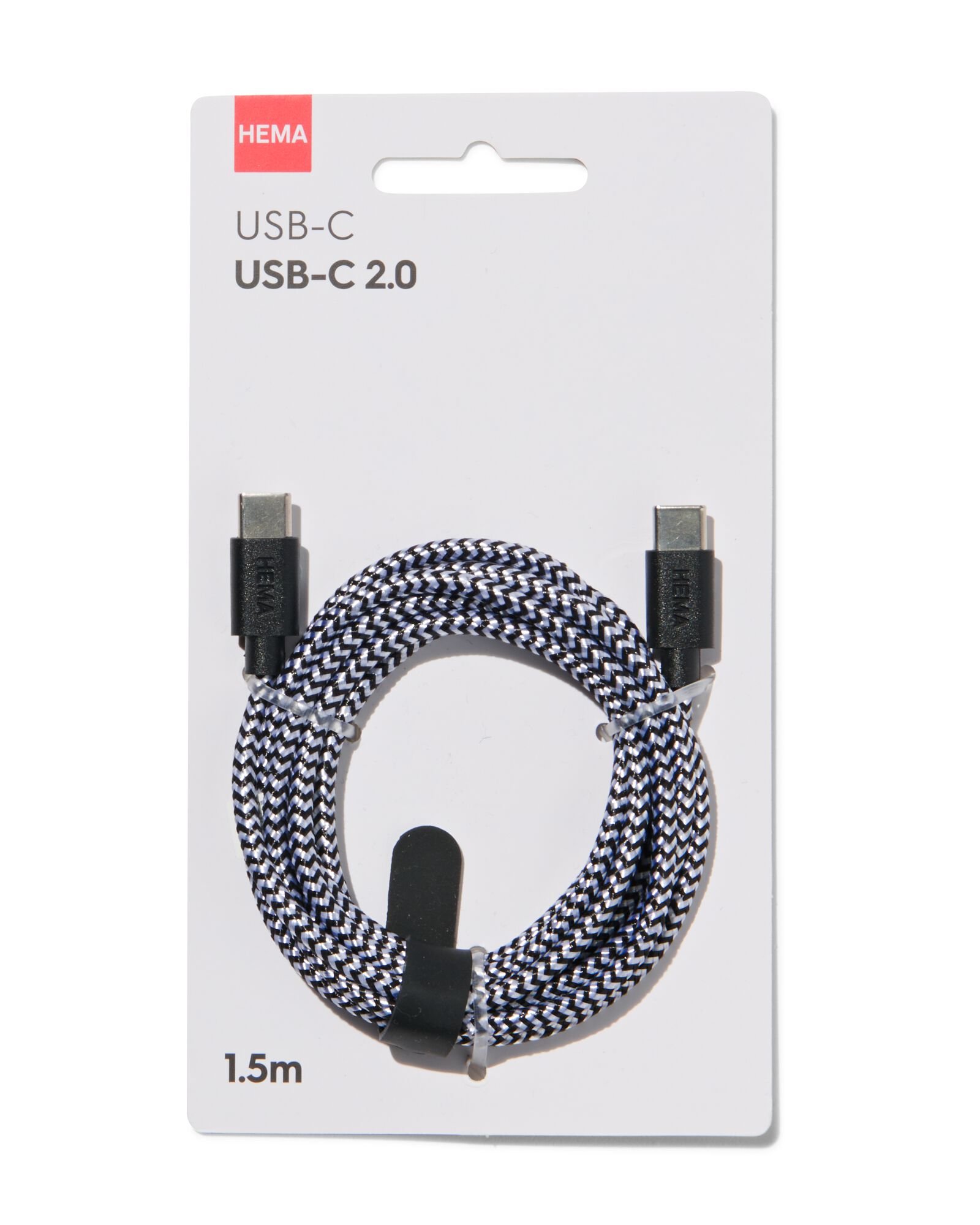 câble chargeur USB-C/USB-C 2.0 1.5m - 39630176 - HEMA