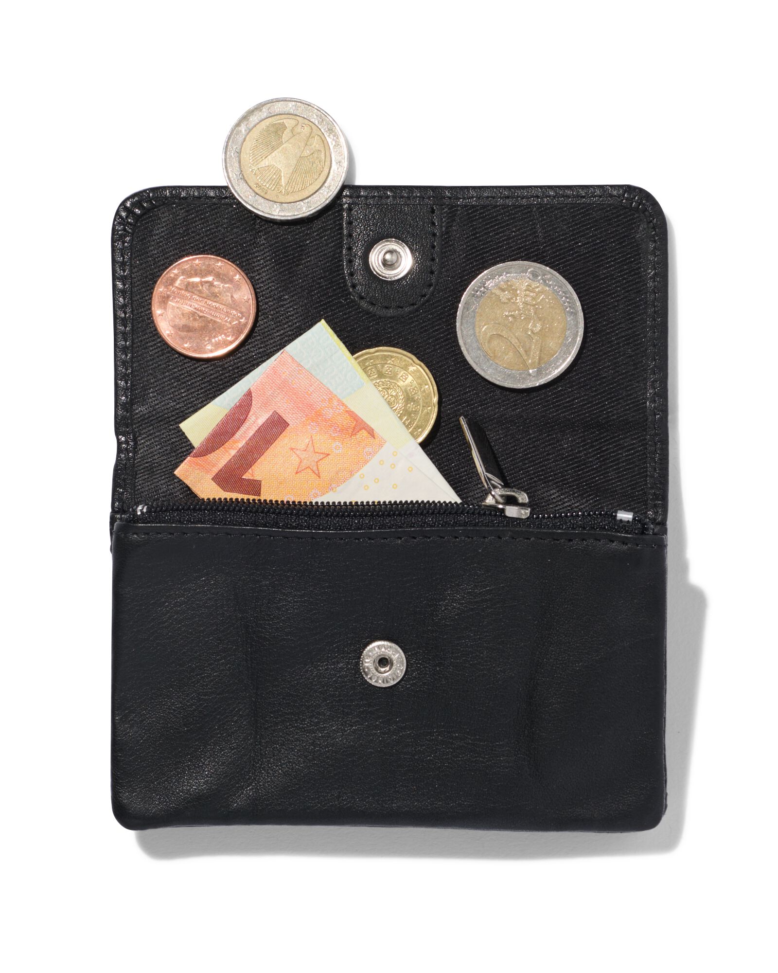 Portemonnaie aus Leder, Schwarz - 18150050 - HEMA
