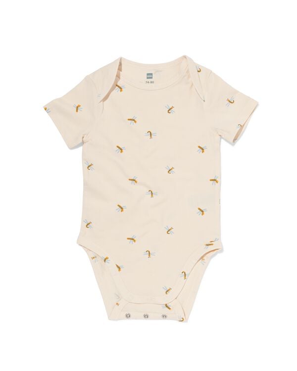 baby meegroei body dieren gebroken wit gebroken wit - 33302960OFFWHITE - HEMA