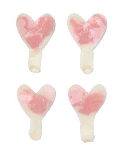 6 ballons &agrave; confettis coeur 30 cm - 14280138 - HEMA