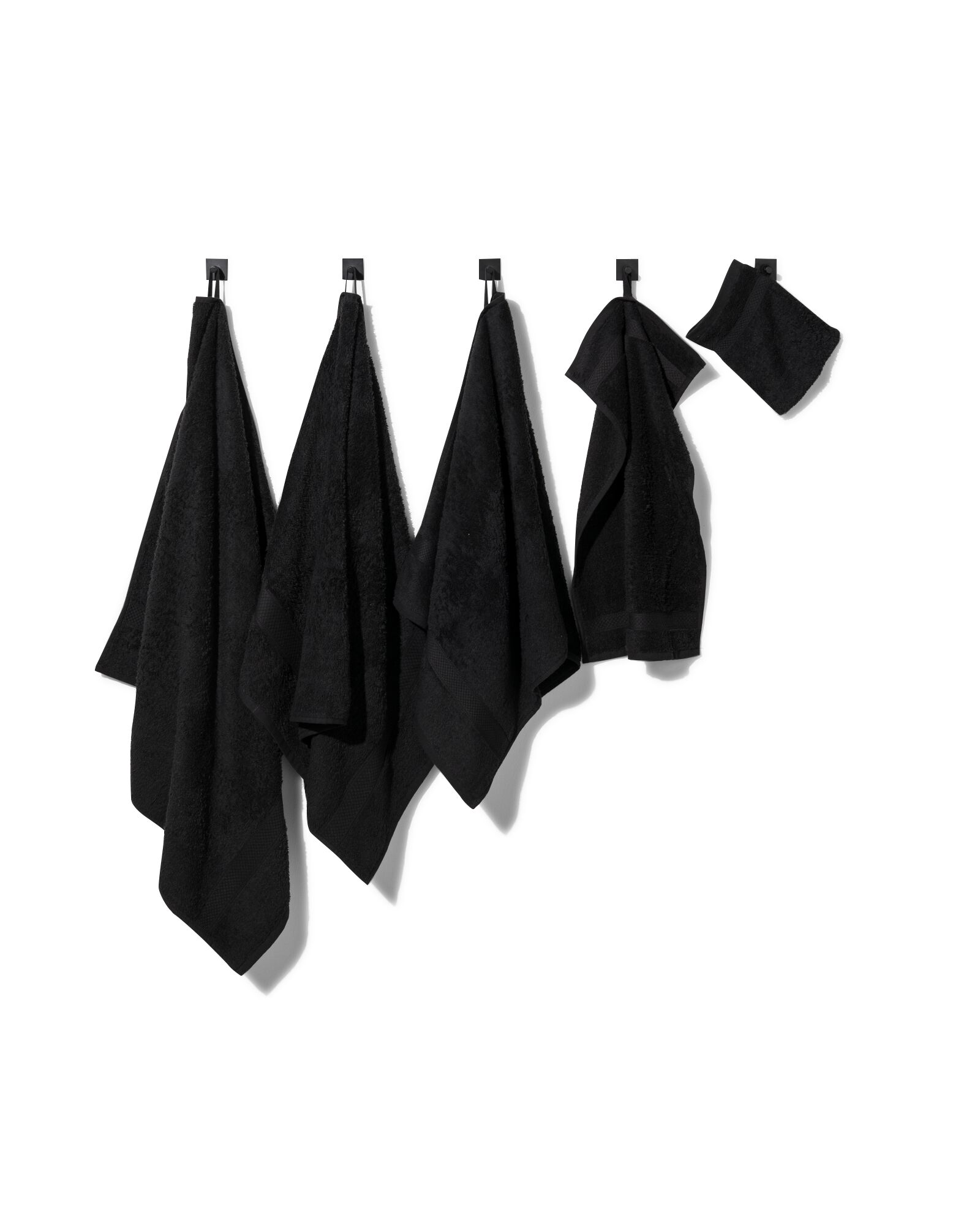 petite serviette 33x50 qualité épaisse noir noir petite serviette - 5210134 - HEMA