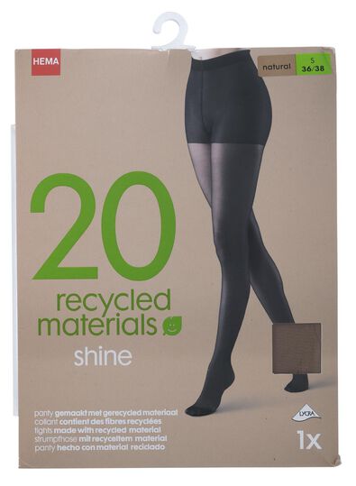 Strumpfhose aus recyceltem Material, glänzend, 20 Denier naturfarben naturfarben - 1000013191 - HEMA