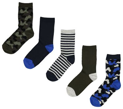 5 paires de chaussettes enfant - camouflage - 4389911 - HEMA