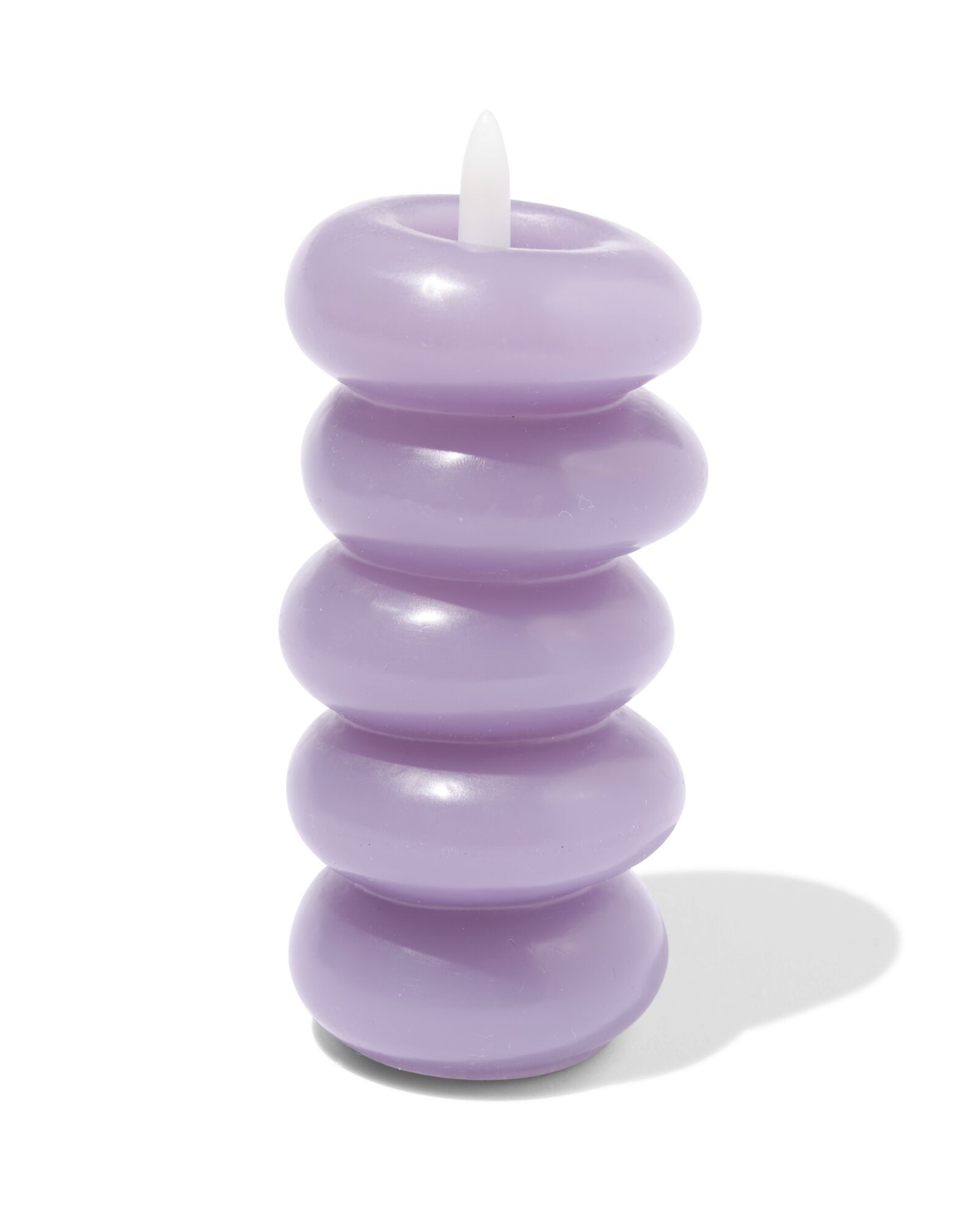 LED-Formkerze, &Oslash; 6,5 &times; 16 cm, lila - 13550172 - HEMA