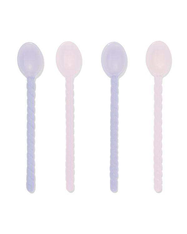 L&ouml;ffel, Glas, Pastell &ndash; 4 St&uuml;ck - 41822208 - HEMA