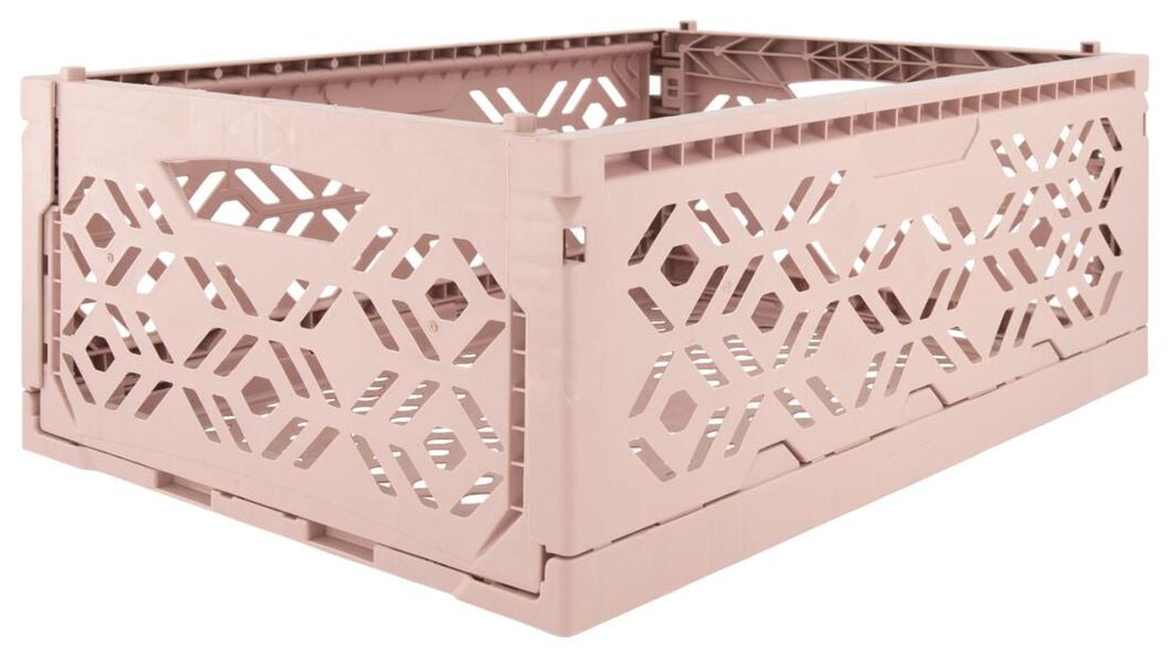 caisse pliante recyclée 30x40x15 - rose - 39821055 - HEMA