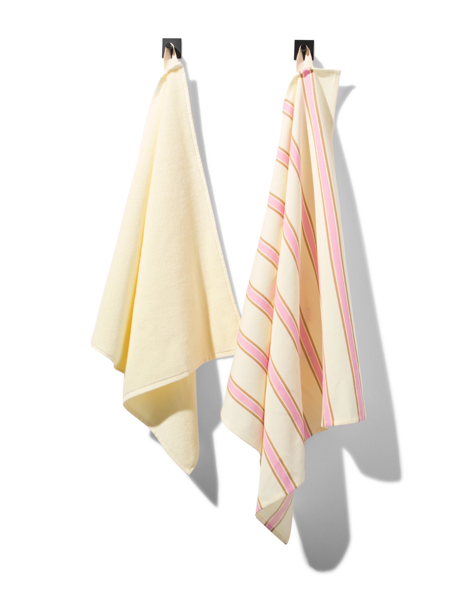 lot de torchon et essuie-mains tompouce rayures - 2 pi&egrave;ces - 5400173 - HEMA