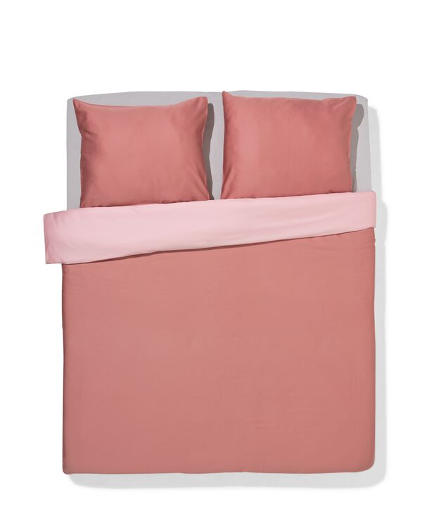 housse de couette 200x200/220cm satin rose - 5750156 - HEMA