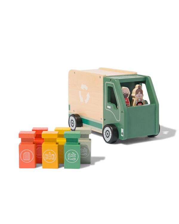 camion de recyclage en bois 13x24x15 - 15130132 - HEMA