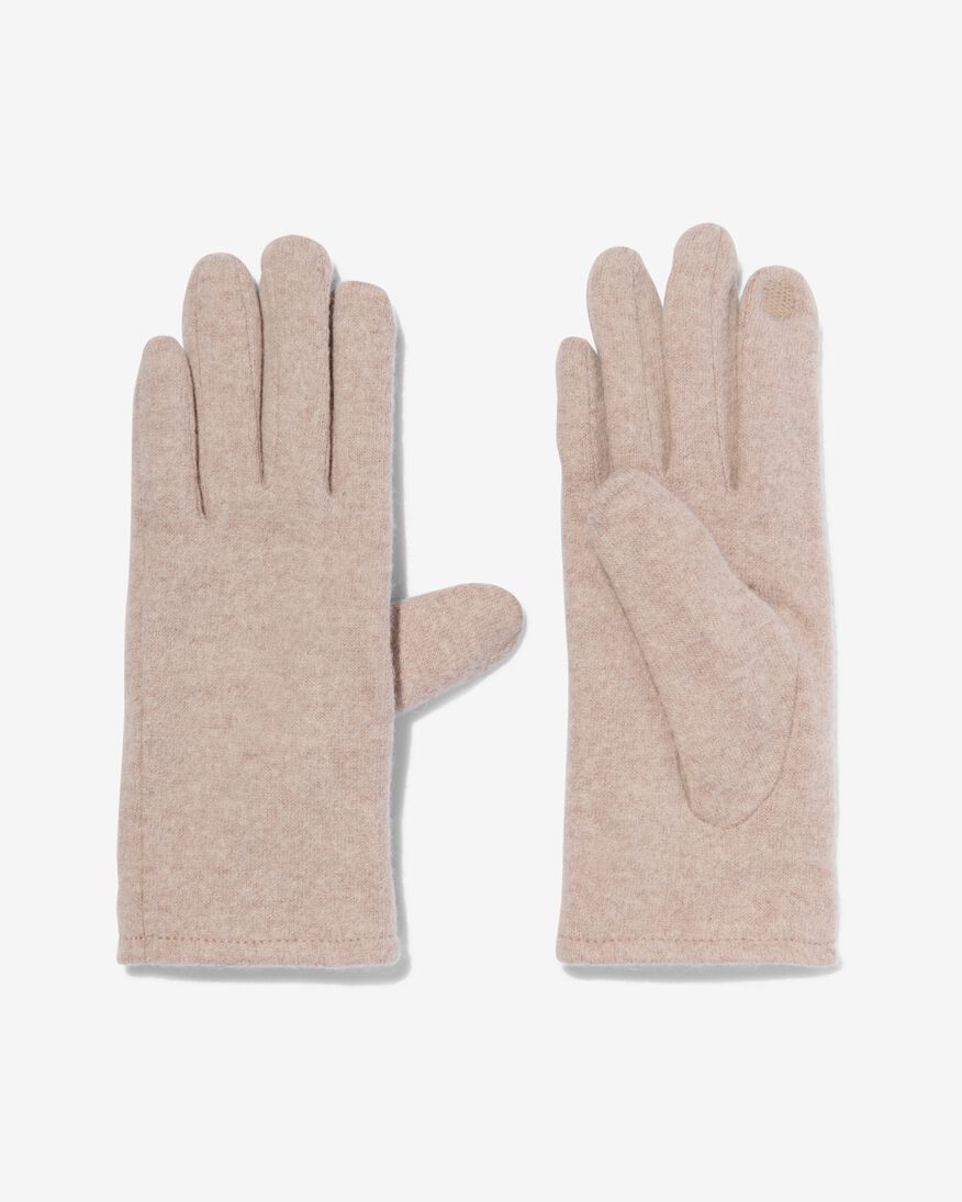 gants pour écran tactile femme avec laine taupe taupe - 16430105TAUPE - HEMA