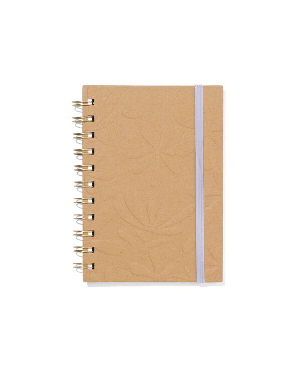 notitieboek A6 spiraal kraft - 14106006 - HEMA