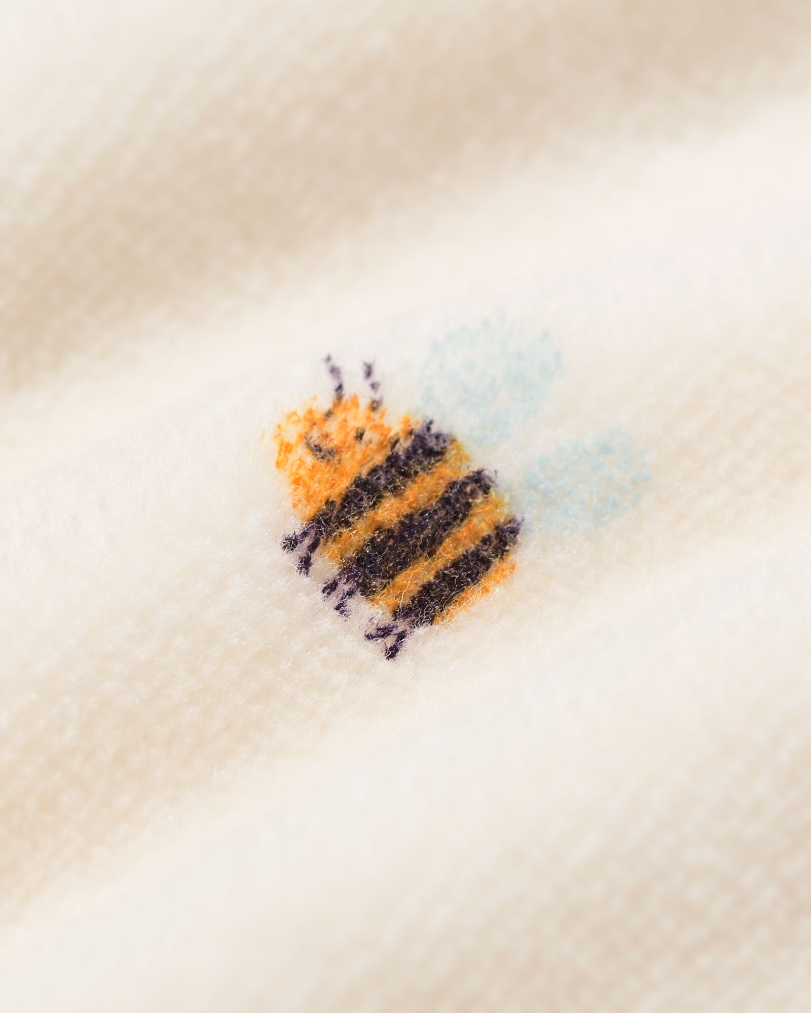 newborn kledingset velours bijen ecru ecru - 33438920ECRU - HEMA