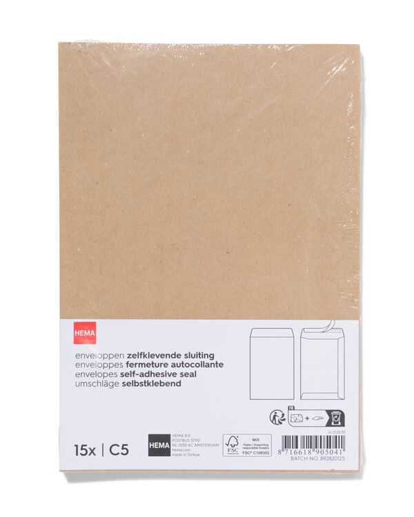 15 enveloppes C5 - 14130039 - HEMA