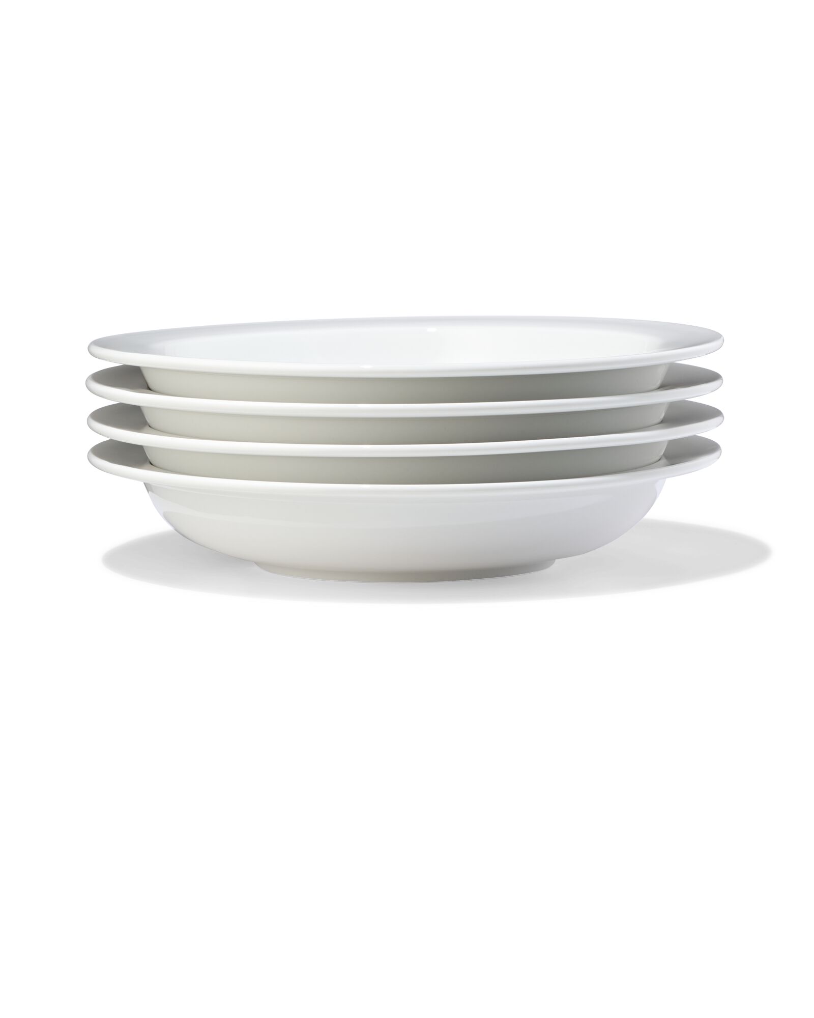 assiette creuse &Oslash;22,5cm usage quotidien porcelaine blanche - 4 pi&egrave;ces - 9650331 - HEMA