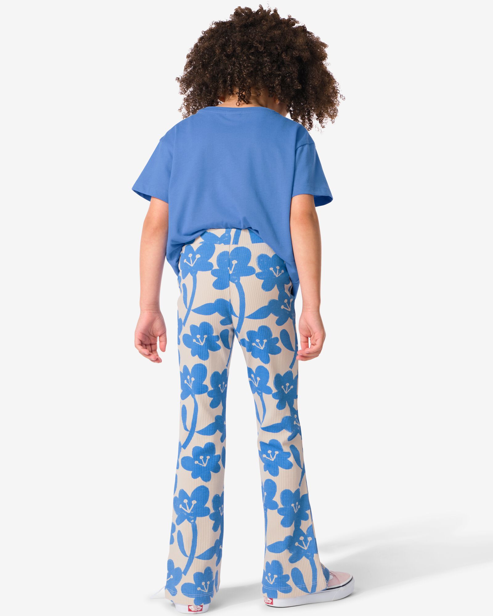 legging c&ocirc;tel&eacute; &agrave; fleurs et &eacute;vas&eacute; pour enfants bleu - 30876300BLUE - HEMA