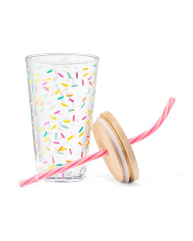 Einmachglas-Becher 410&nbsp;ml, Bambus, Sprenkel - 61130167 - HEMA