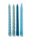 4er-Pack gedrehte Kerzen, Ø 2 x 25 cm, blau - 13506029 - HEMA