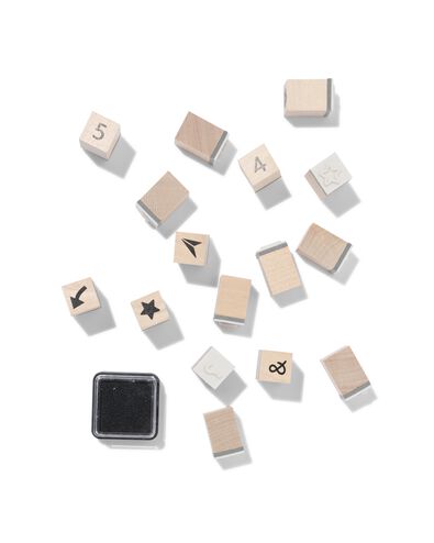 Holzstempelset, Zahlen - 14890206 - HEMA