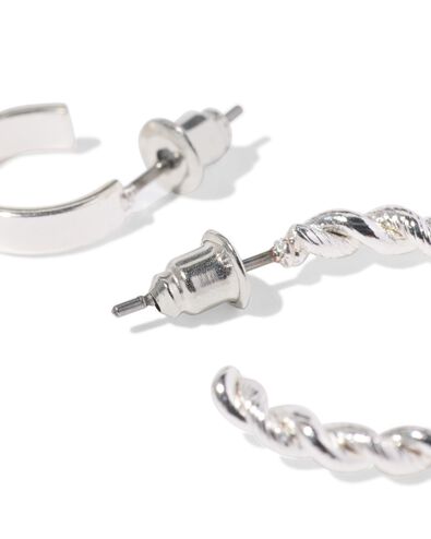 oorringen zilver - 4 stuks - 12500346 - HEMA