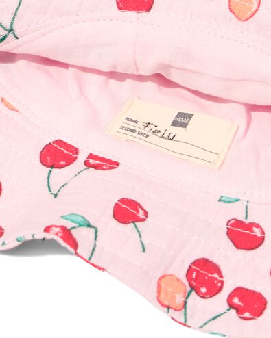 babyhoed mousseline fruit roze roze - 33200515PINK - HEMA
