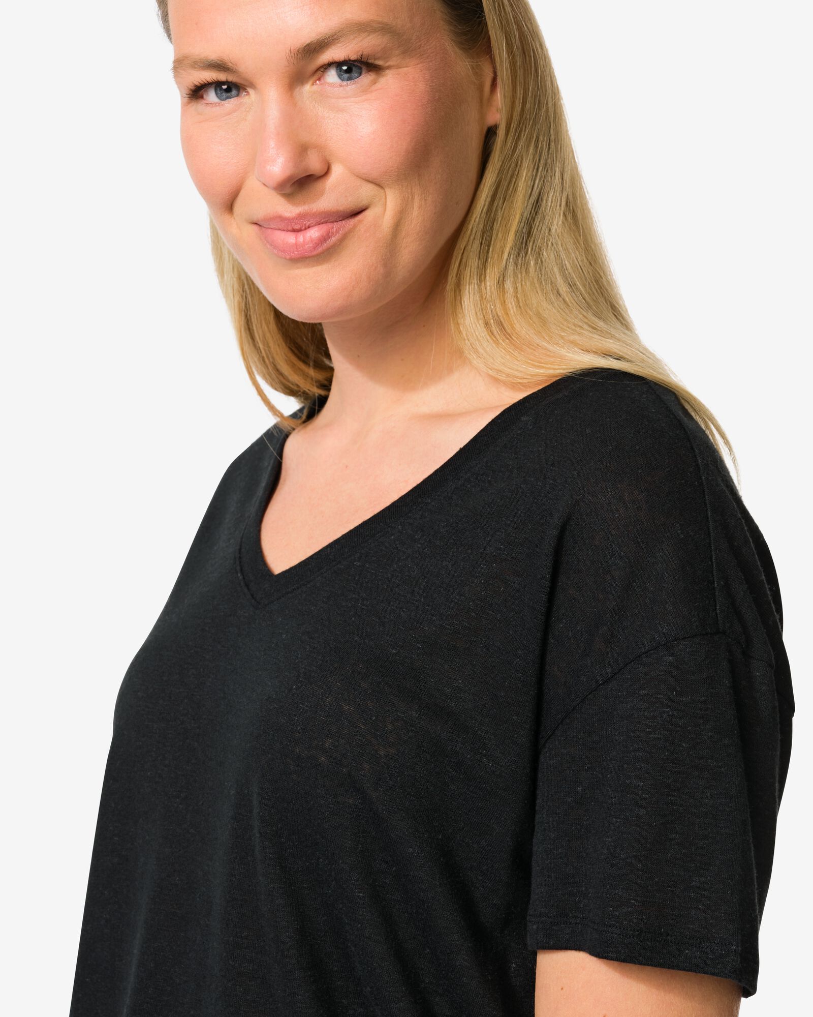 dames T-shirt Evie zwart zwart - 36263550BLACK - HEMA