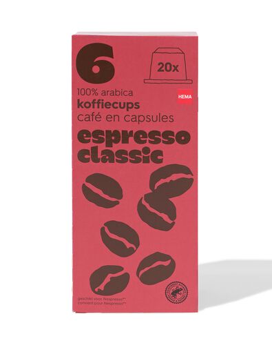 20er-Pack Kaffeekapseln, Espresso Classic - 17180014 - HEMA