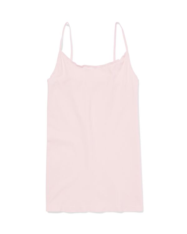 d&eacute;bardeur femme sans couture microfibre bretelles spaghetti rose p&acirc;le rose p&acirc;le - 19602993LIGHTPINK - HEMA