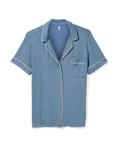 t-shirt de nuit femme viscose bleu moyen M - 23480232 - HEMA