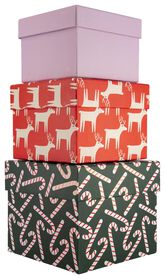 3 boîtes cadeau en carton avec couvercle - sucres d’orge - 25730039 - HEMA