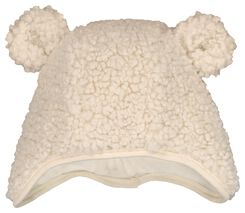 bonnet bébé avec oreilles teddy ivoire ivoire - 1000028681 - HEMA