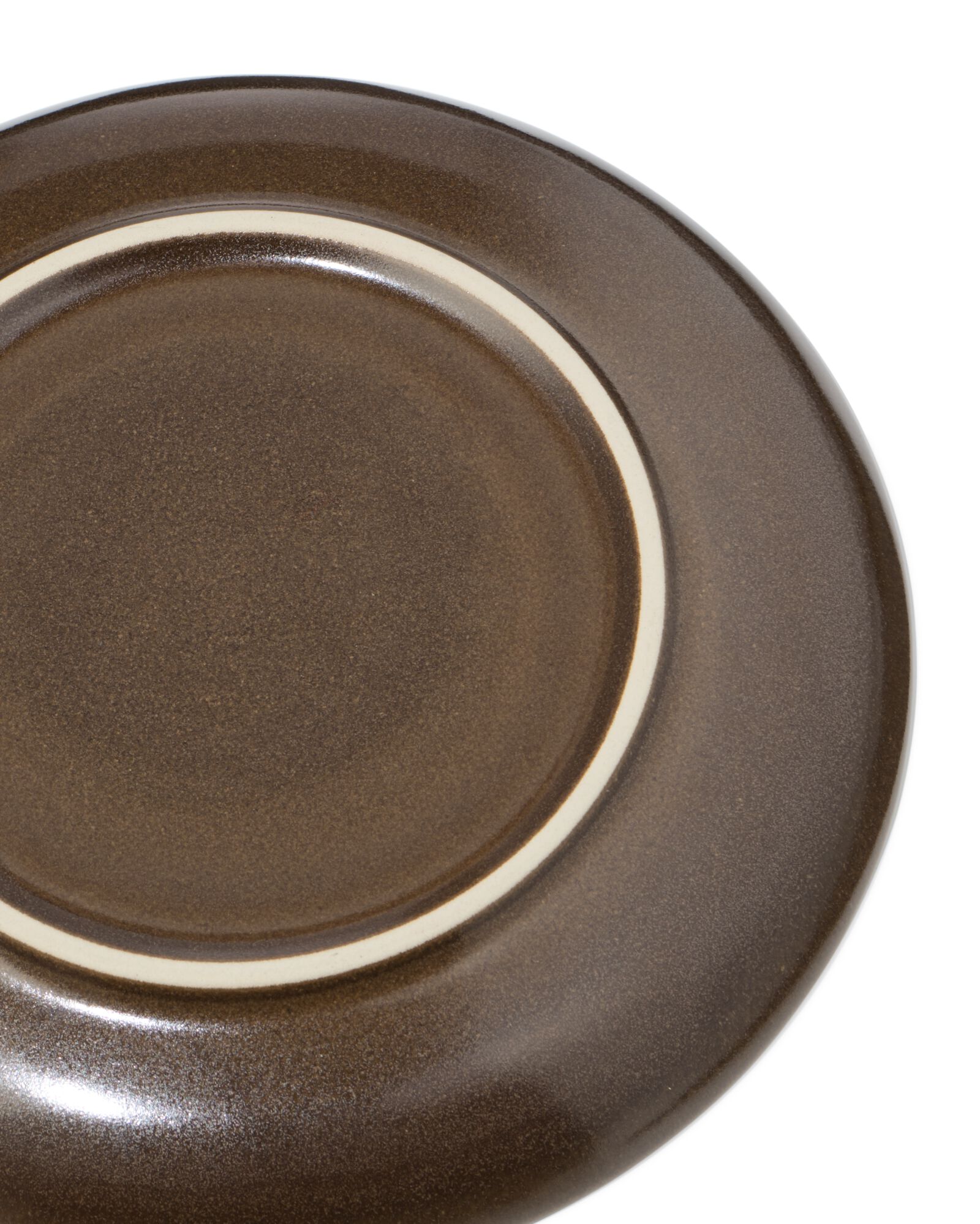 ontbijtbord &Oslash;21cm Puur aardewerk donkerbruin - 9650402 - HEMA