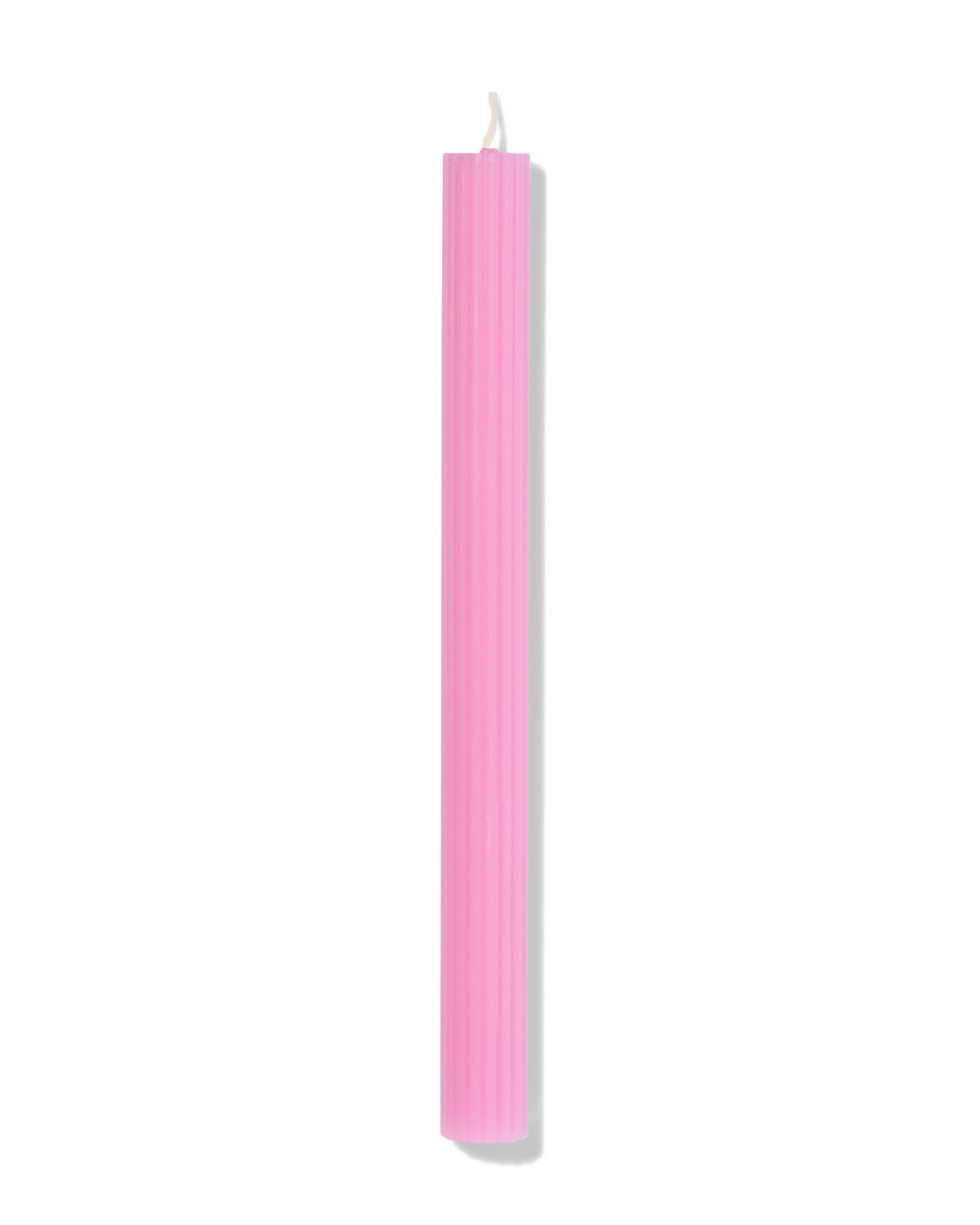 bougie longue ⌀2,2x24cm nervur&eacute;e rose clair - 13504213 - HEMA