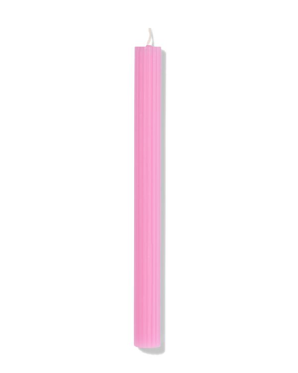 bougie longue ⌀2,2x24cm nervur&eacute;e rose clair - 13504213 - HEMA