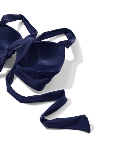 damesbikinitop Isa push-up donkerblauw donkerblauw - 22360460DARKBLUE - HEMA