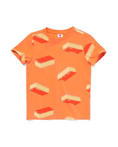 Kinder-T-Shirt, Cremeschnitten, orange - 30828141 - HEMA