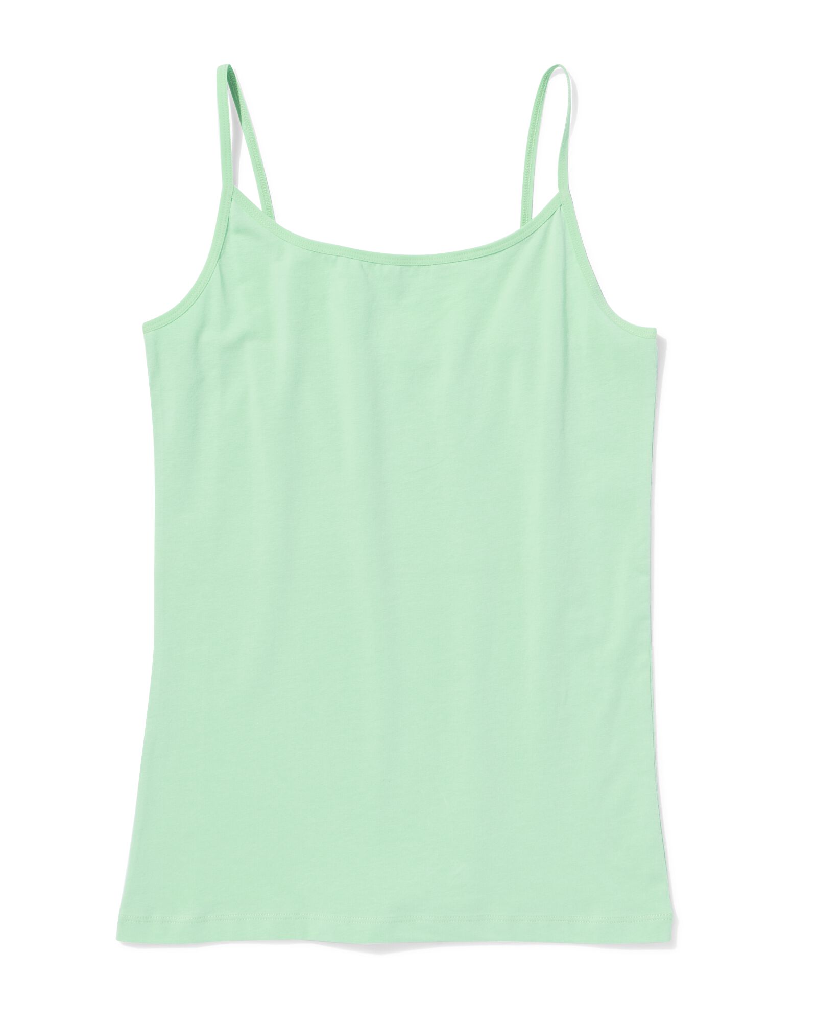 d&eacute;bardeur femme coton &agrave; bretelles spaghetti vert clair - 19631229LIGHTGREEN - HEMA