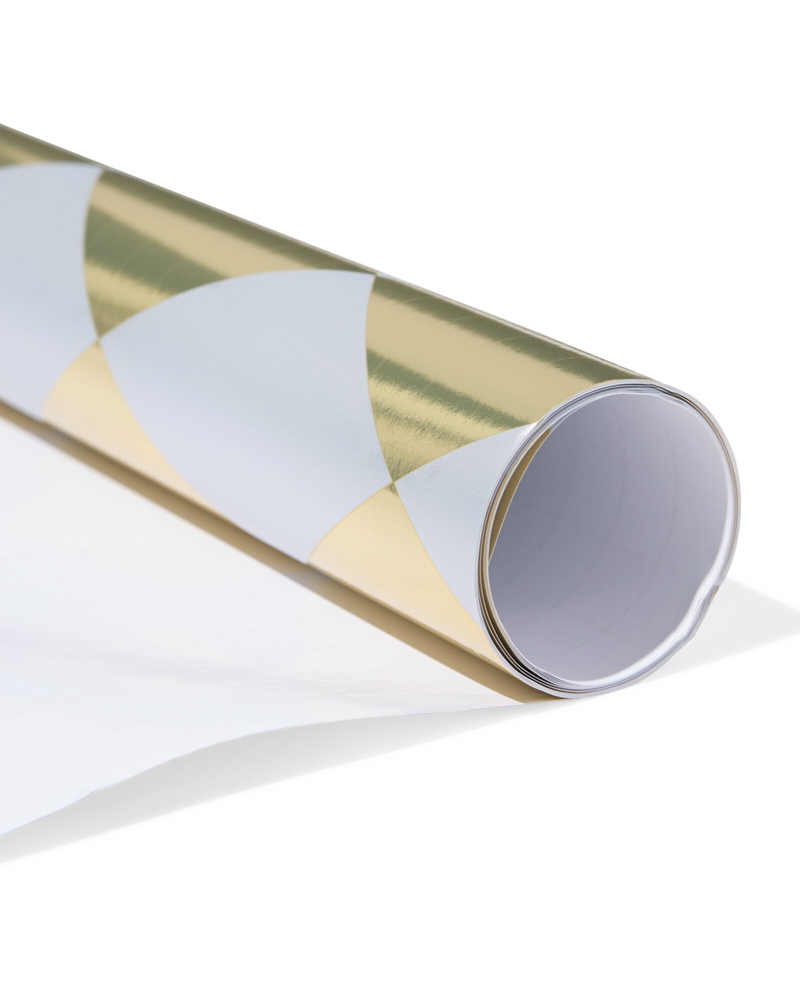 Geschenkpapier, 70 &times; 200 cm, kariert, Gold und Silber - 14700422 - HEMA