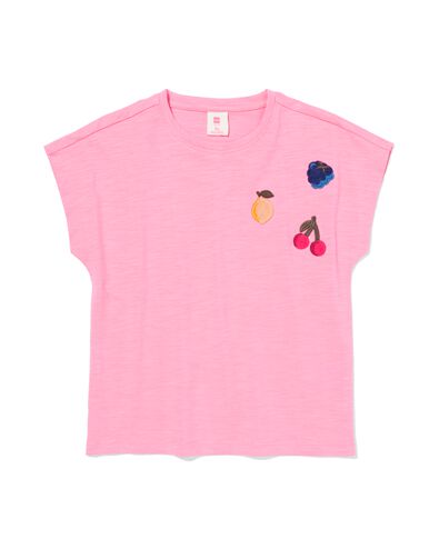 kinder T-shirt jersey fruit roze roze - 30843070PINK - HEMA