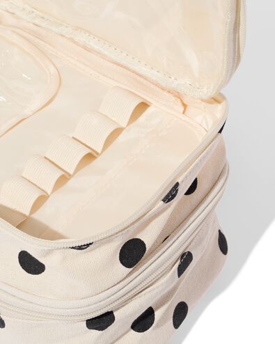 Beautycase aus Canvas mit Punkten - 11890678 - HEMA