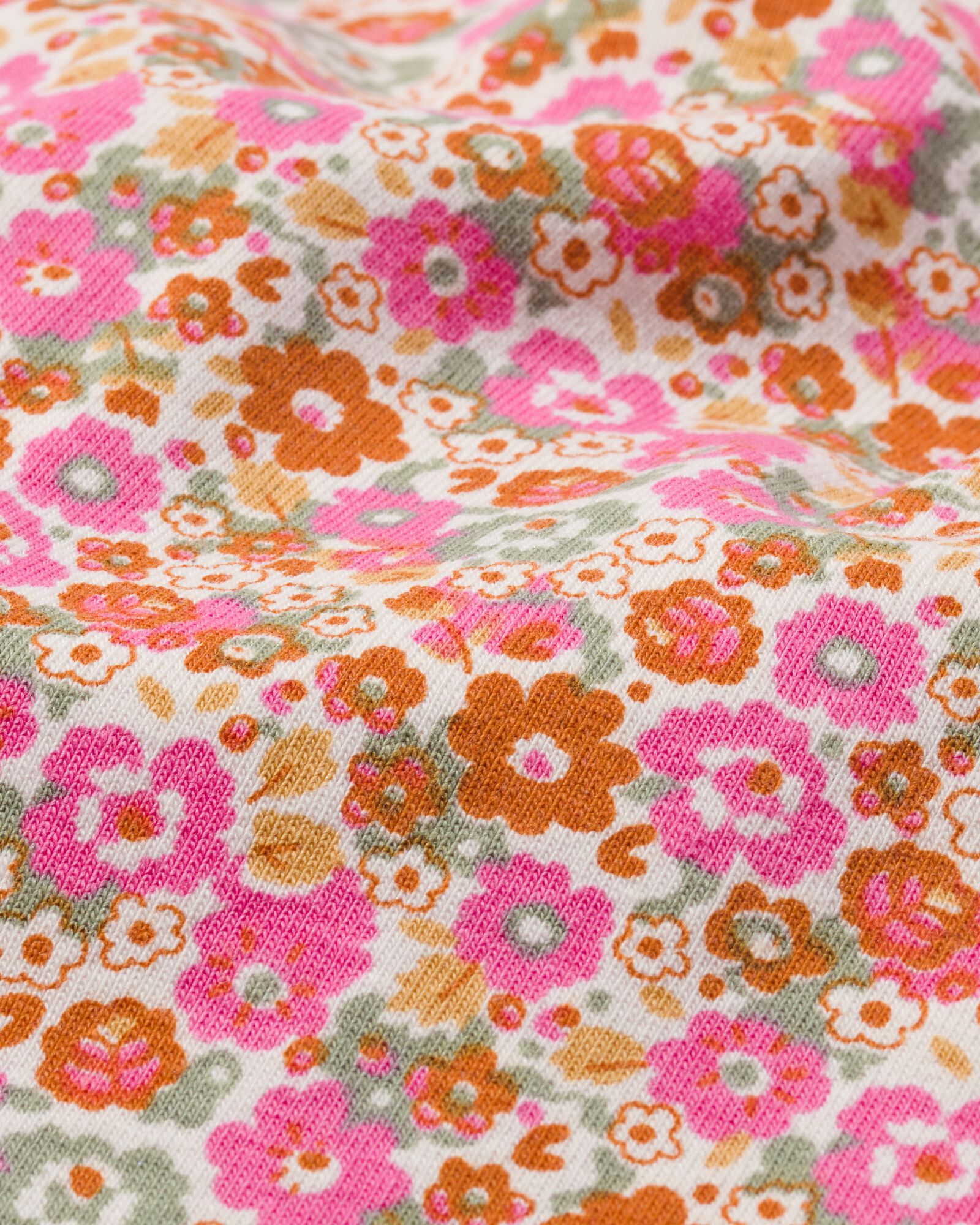 newborn bodyjurk met stretch bloemen ecru - 1000030963 - HEMA