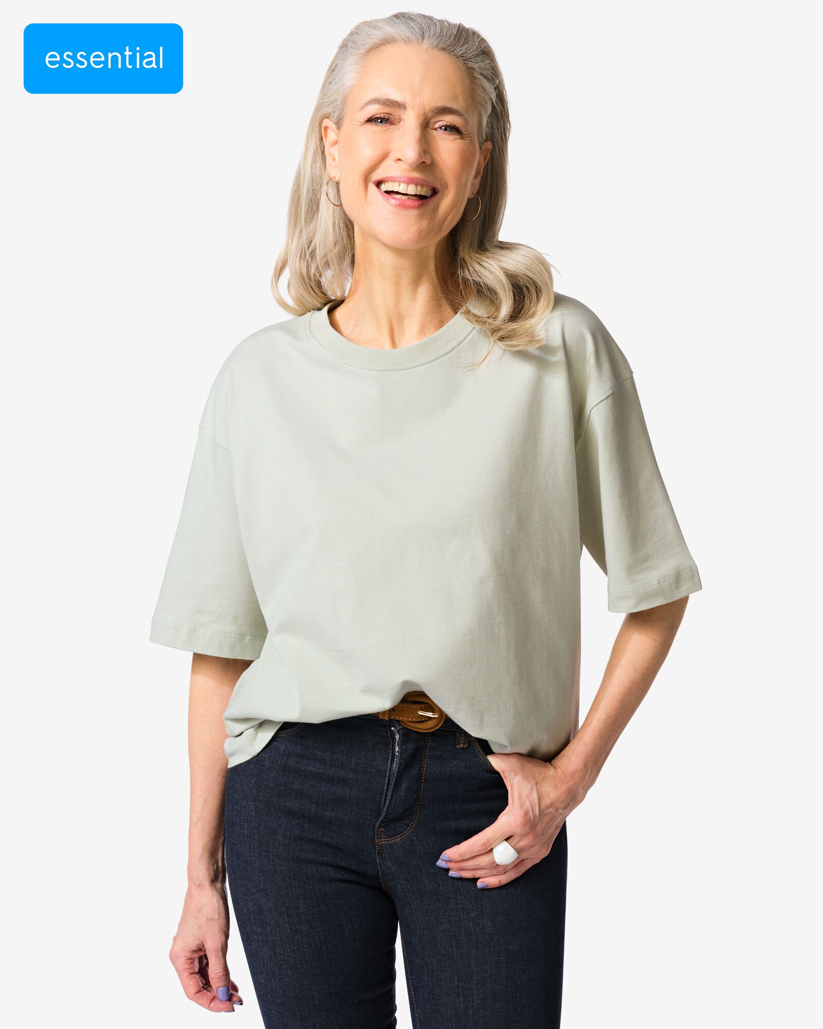 t-shirt femme Do vert clair vert clair - 36210410LIGHTGREEN - HEMA