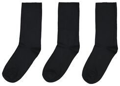 3er-Pack Damen-Socken schwarz schwarz - 1000025218 - HEMA