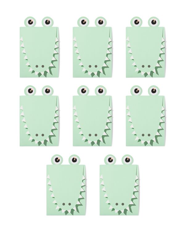 uitnodigingskaarten monsters - 8 stuks - 14250394 - HEMA