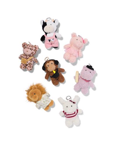 porte-cl&eacute;s animal peluche 10x6x13 cm assorti - 61105215 - HEMA
