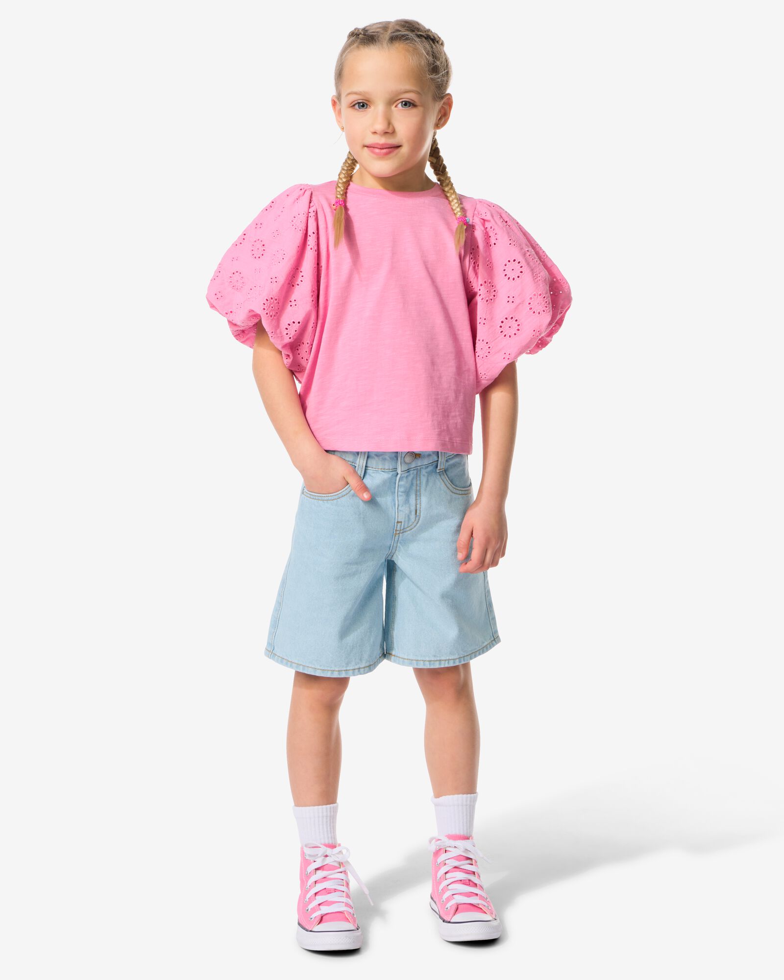 kindershort blauw blauw - 30846115BLUE - HEMA