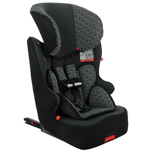 mitwachsender Auto-Kindersitz, 9 – 36 kg, Isofix, schwarz/weiß gepunktet - 41700008 - HEMA