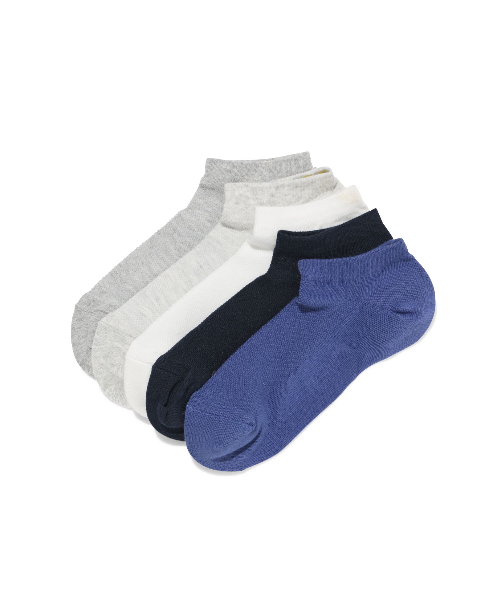 heren sokken met katoen mesh - 5 paar donkerblauw donkerblauw - 1000030649 - HEMA